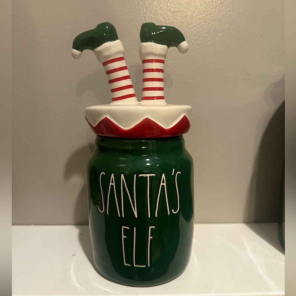Rae Dunn SANTA’s ELF jar